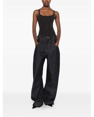 Skims Body Con Cuello Cuadrado - Negro