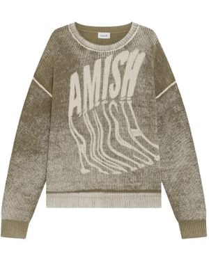 AMISH Maglione Con Stampa - Neutro