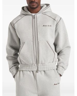 Manière De Voir Ollie Zip-Up Hoodie - Grey