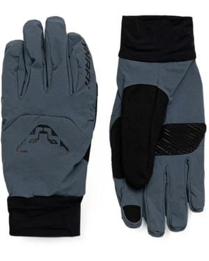 Dynafit Blacklight Logo-Print Paneled Gloves - Blue