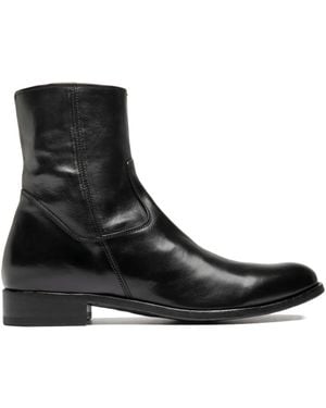 Officine Creative Paul Zip Leather Boots - Black