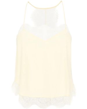 Zadig & Voltaire Top Claudy con ribete de encaje - Neutro