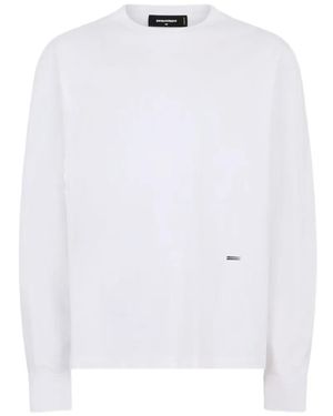 DSquared² Pullover Mit Logo-Schild - Weiß