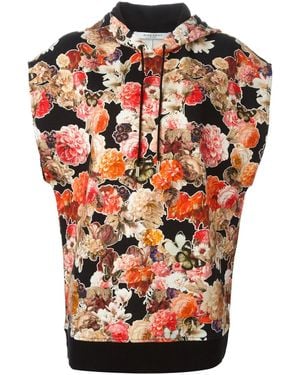 Givenchy Floral Hooded Top - Orange