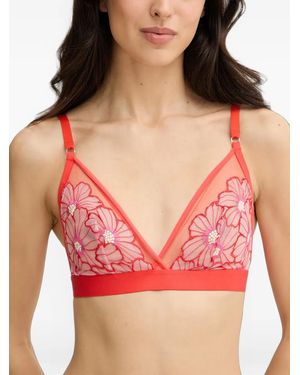 Chantelle Sujetador Pulp Lush Con Bordado Floral - Rojo
