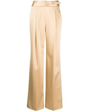 Ermanno Scervino High-Waisted Wide Leg Trousers - Natural