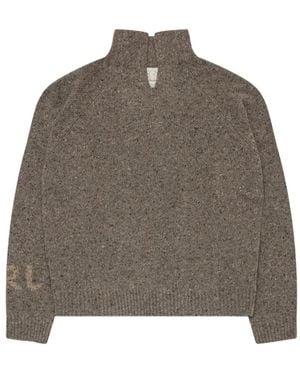 ERL Pullover Mit Stehkragen - Braun