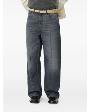 mfpen Ceremony Stonewashed Centre-Seam Trousers - Grey