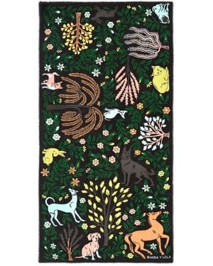 Bimba Y Lola Foulard A Fiori Con Stampa Animali - Verde