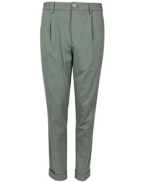 GTA Pleated Turn-Up Trousers - Green