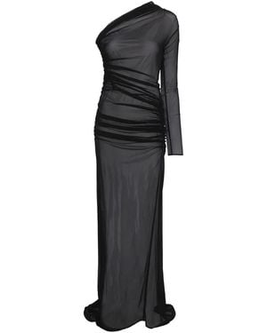 Atlein Asymmetrisches Maxikleid - Schwarz