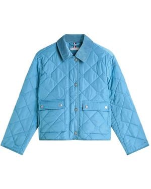 Tommy Hilfiger Quilted Flap-Pocket Jacket - Blue
