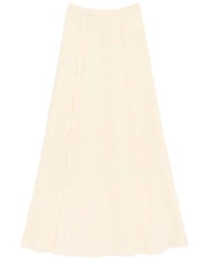 Valentino Garavani Couture Linen Skirt - White