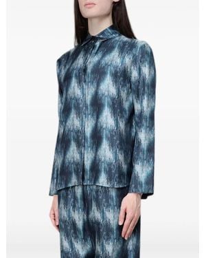 Max Mara Camisa Con Estampado Abstracto - Azul