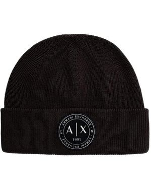 ARMANI EXCHANGE Berretto Con Applicazione Logo - Nero