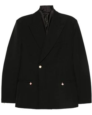 CASABLANCA Double-Breasted Embellished Jacket - Black