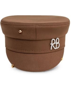 Ruslan Baginskiy Baker Boy Pierced Cap - Brown