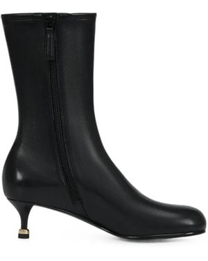 POTAMY Round-Toe Heeled Ankle Boots - Black
