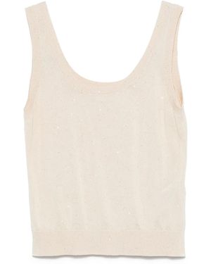 Eleventy Knitted Tank Top - Natural