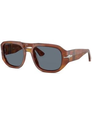 Persol Rectangle-Frame Double-Bridge Sunglasses - Brown