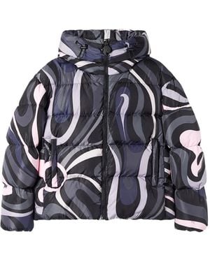 PUCCI Marmo-Print Down Jacket - Black