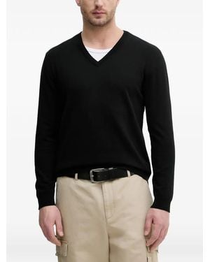 Benetton Pull À Col V - Black