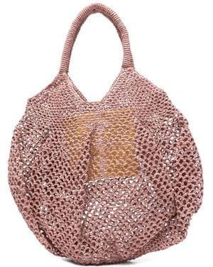 Sans Arcidet Mamabe Open-Knit Tote Bag - Pink