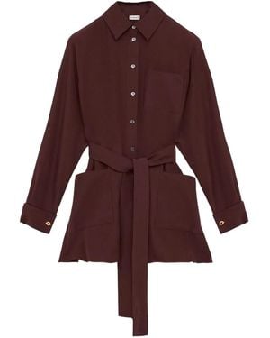 Loewe Belted Blouse - Red