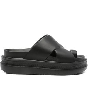 Sacai Crossover-Strap Slides - Black