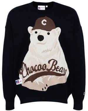 Chocoolate Crew-Neck Jumper - Blue