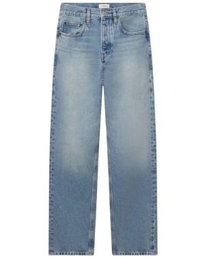 FRAME Faded Straight-Leg Jeans - Blue