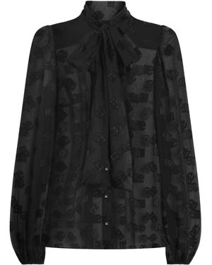 Dolce & Gabbana ロゴ ブラウス - ブラック