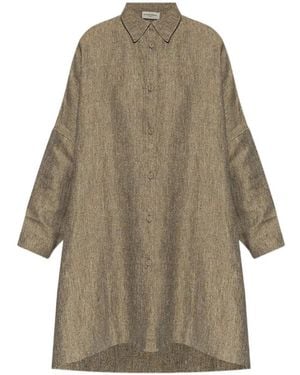 Officine Generale Button-Fastening Linen Shirt - Natural