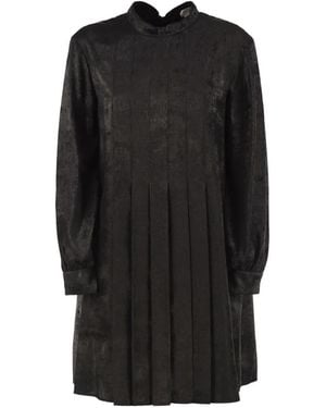 Weekend by Maxmara Pleated Satin-Effect Mini Dress - Black