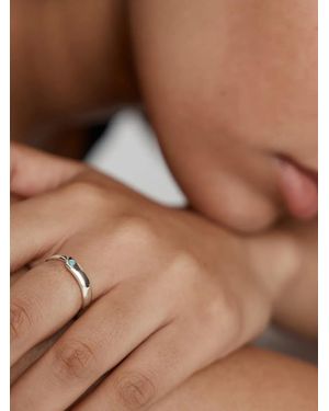Monica Vinader Anillo Riva Con Diseño Asimétrico - Marrón