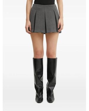 WRSTBHVR Madden Pleated Mini Skirt - Gray