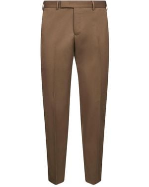 PT Torino Wool Trousers - Brown