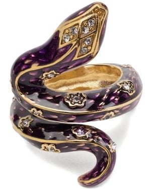 Roberto Cavalli Anello Con Cristalli - Bianco