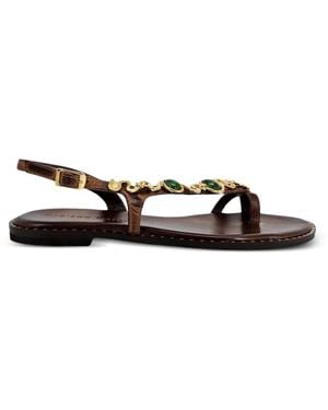 Madison Maison Embellished Sandals - White