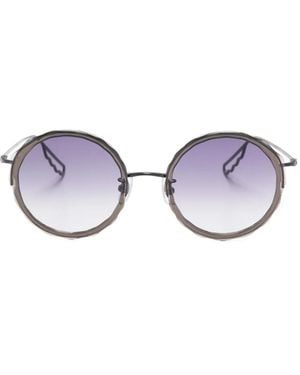 Megane and Me Round-Frame Sunglasses - Black