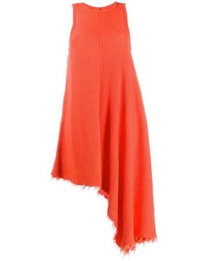 Unravel Project Robe En Maille Nervurée - Red