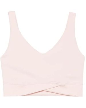 Repetto Crossover V-Neck Sports Bra - Pink
