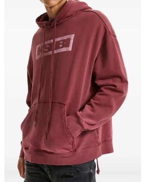 Ksubi Box-logo Hoodie - Red