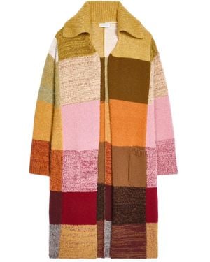 Dries Van Noten Cardigan Con Design Patchwork - Giallo