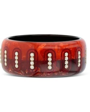 Mark Davis 18K Bakelite Topaz Bangle - Red