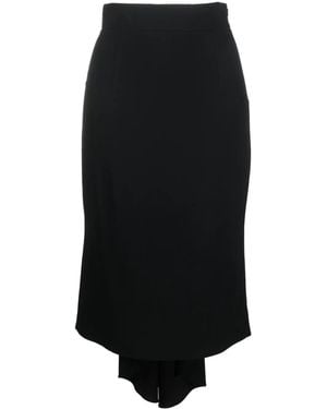 Moschino High-Waisted Asymmetric Midi Skirt - Black
