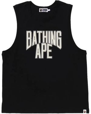 A Bathing Ape "Summer" Cut-Off Tank Top - Black