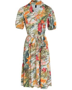 Lygia & Nanny Vestido con motivo floral - Metálico
