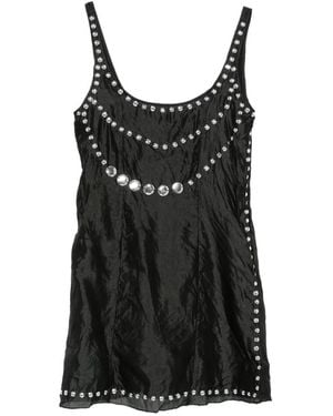 GIMAGUAS Robe Courte Claude À Détails De Clous - Black
