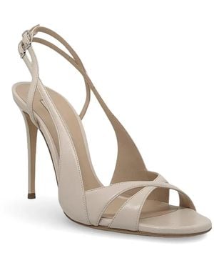 Casadei Julia Samurai Buckle-Fastening Crossover-Strap Sandals - Metallic